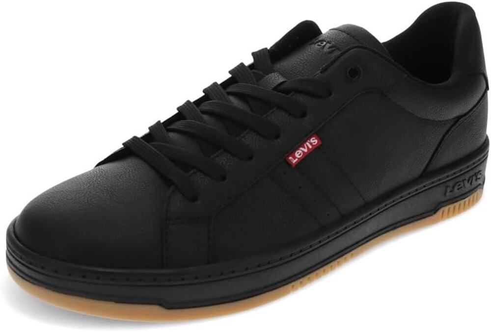 Levi's Men's 9M Black Carson Faux Leather Lace Up Athletic Low Sneakers R6-23